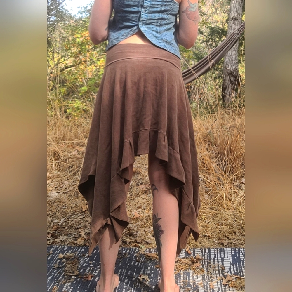 Organic hemp cotton hippie fairy skirt